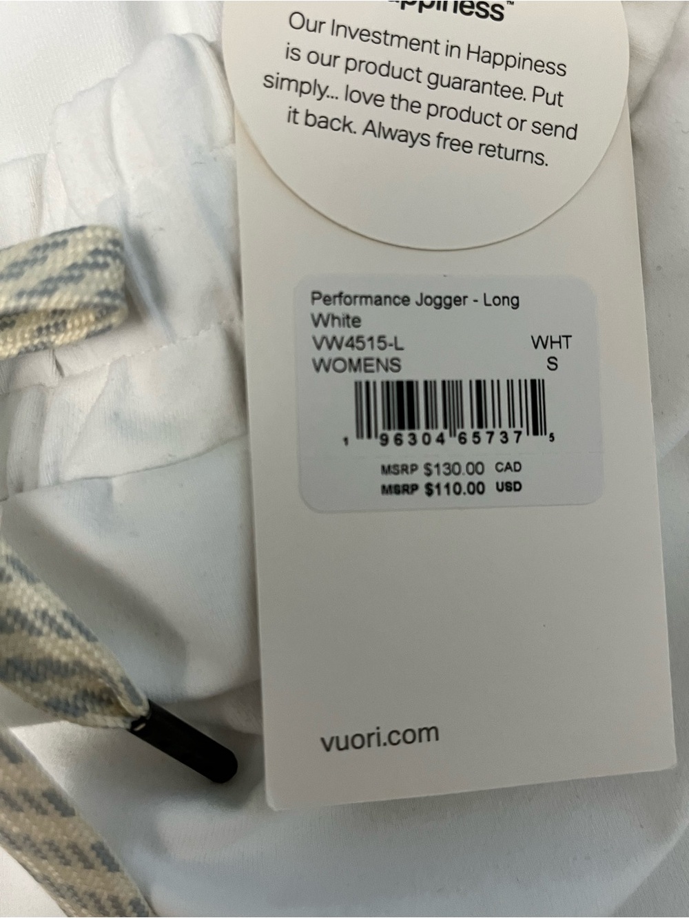 Vuori Performance Joggers Sz S Long NWT⭐️ - Picture 6 of 7